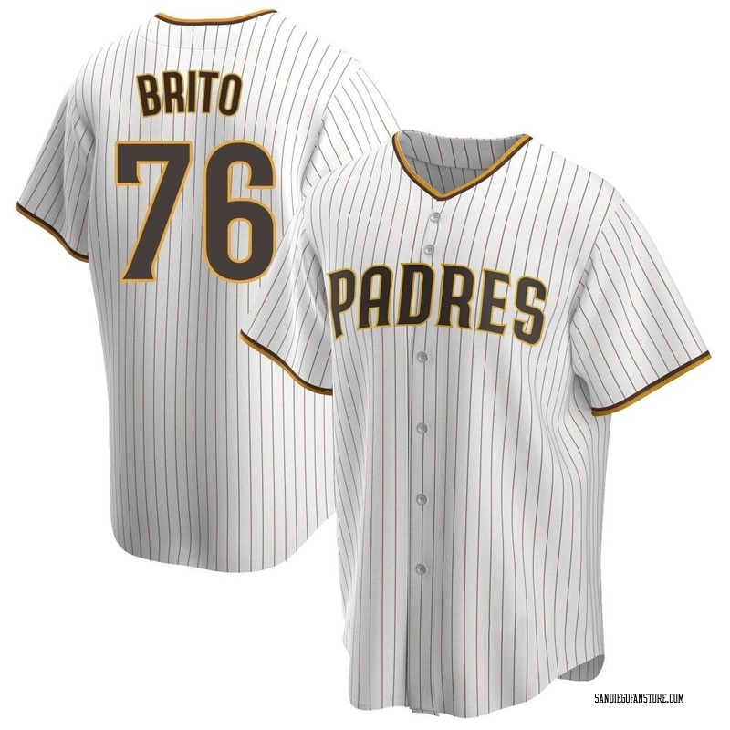 Jhony Brito Men's San Diego Padres Home Jersey - White/Brown Replica