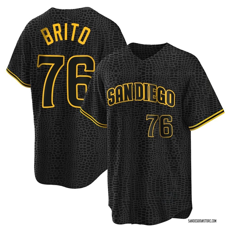 Jhony Brito Youth San Diego Padres Snake Skin City Jersey - Black Replica