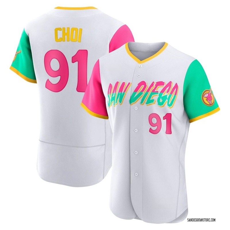 Ji Man Choi Men's San Diego Padres 2022 City Connect Jersey - White Authentic