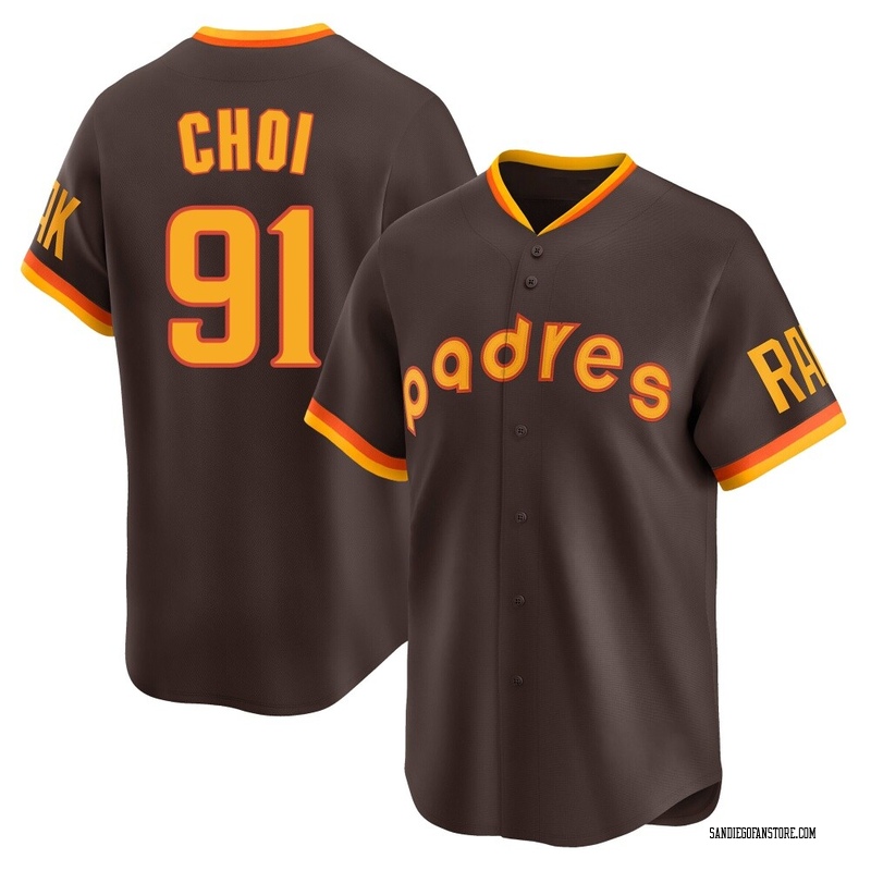 Ji Man Choi Men's San Diego Padres Cooperstown Collection Jersey - Brown Limited
