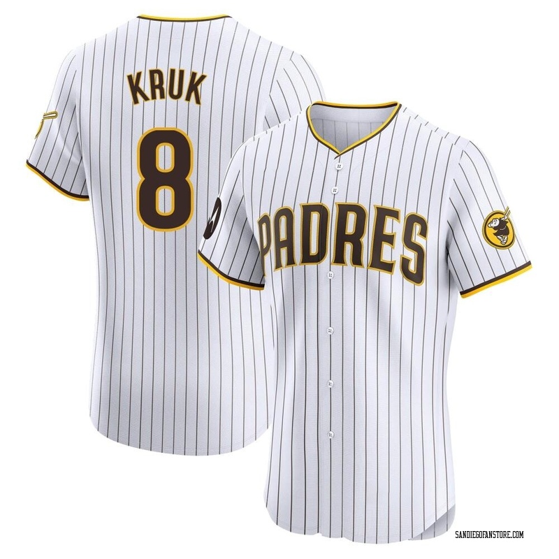 John Kruk Men's San Diego Padres Home Patch Jersey - White Elite