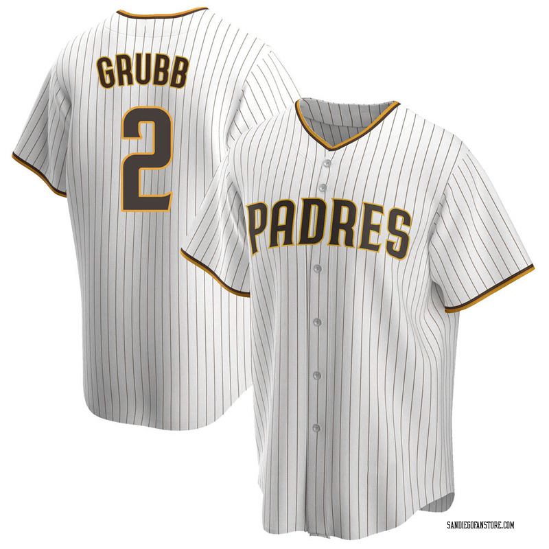 Johnny Grubb Men's San Diego Padres Home Jersey - White/Brown Replica