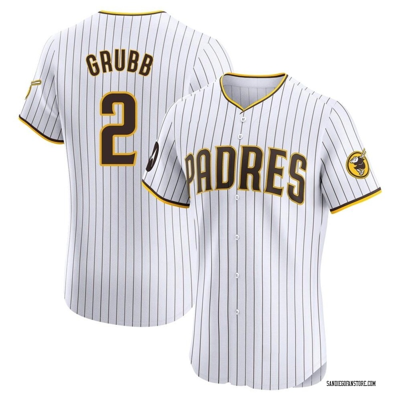 Johnny Grubb Men's San Diego Padres Home Patch Jersey - White Elite