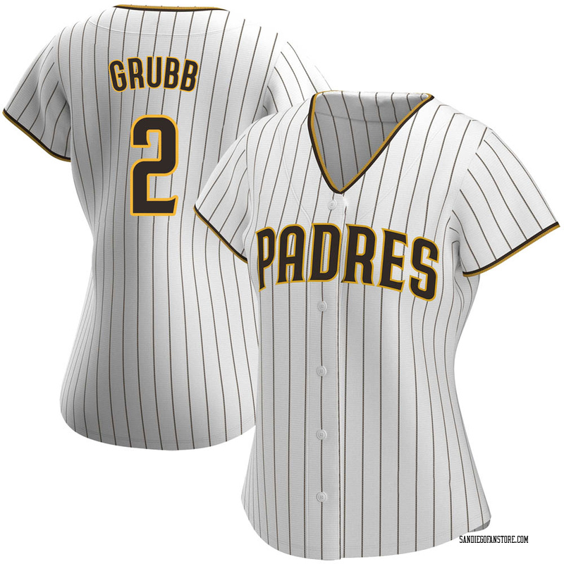 Johnny Grubb Women's San Diego Padres Home Jersey - White/Brown Replica