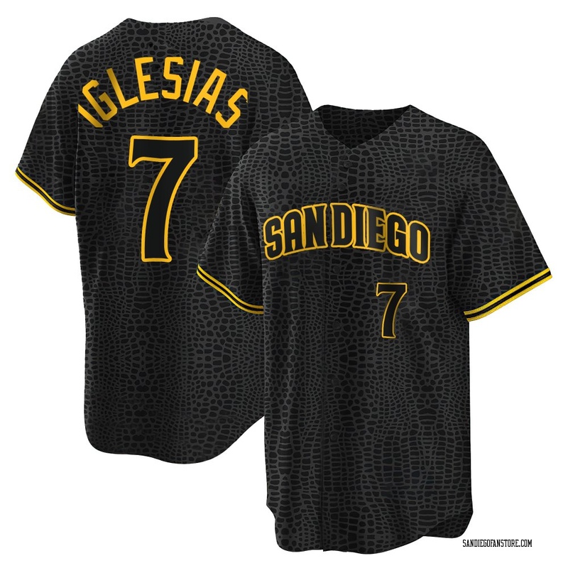 Jose Iglesias Men's San Diego Padres Snake Skin City Jersey - Black Replica