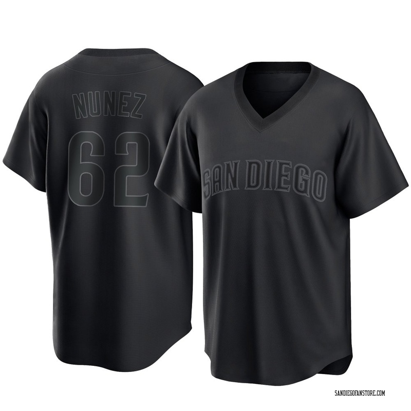 Juan Nunez Men's San Diego Padres Pitch Fashion Jersey - Black Replica