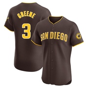 Khalil Greene Men's San Diego Padres Road Vapor Premier Jersey - Brown Elite
