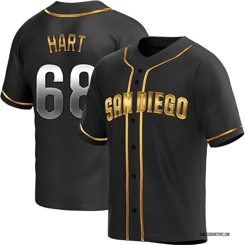 Kyle Hart Men's San Diego Padres Alternate Jersey - Black Golden Replica