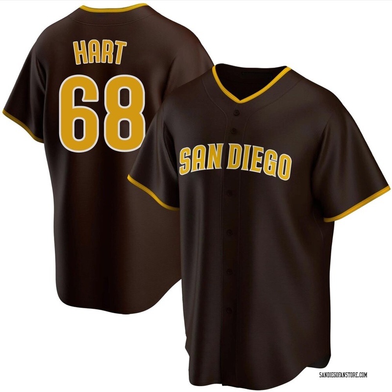 Kyle Hart Men's San Diego Padres Road Jersey - Brown Replica