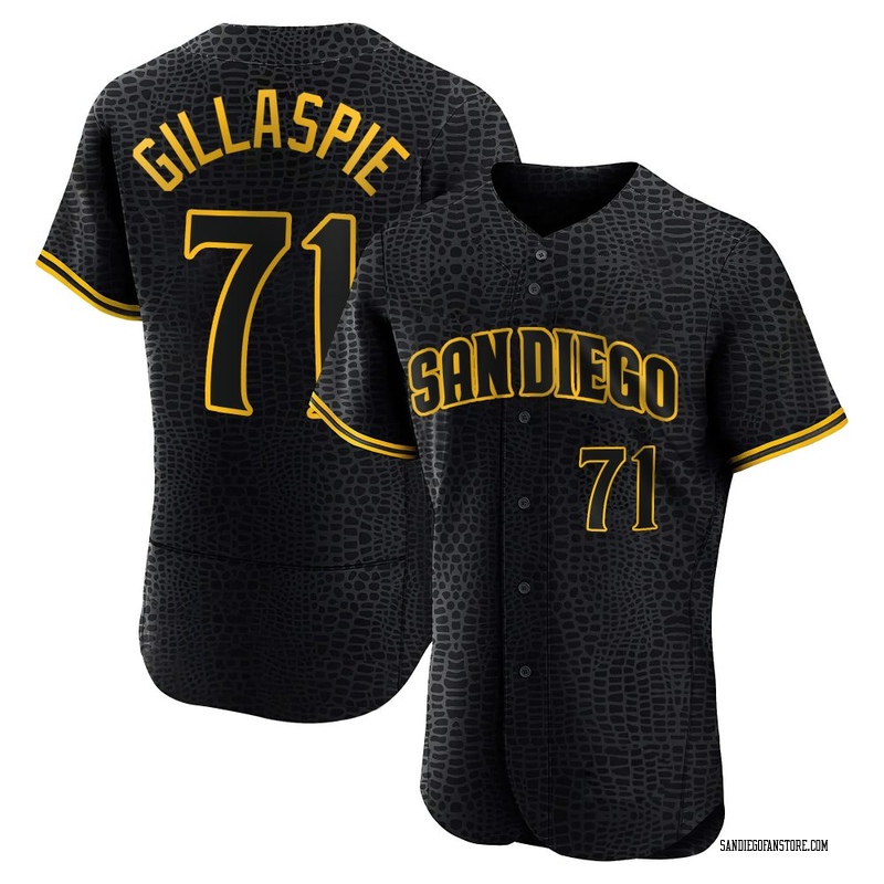 Logan Gillaspie Men's San Diego Padres Snake Skin City Jersey - Black Authentic