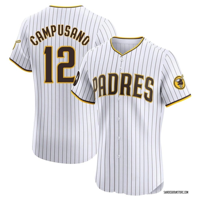 Luis Campusano Men's San Diego Padres Home Patch Jersey - White Elite