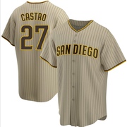 Manuel Castro Men's San Diego Padres Alternate Jersey - Sand/Brown Replica