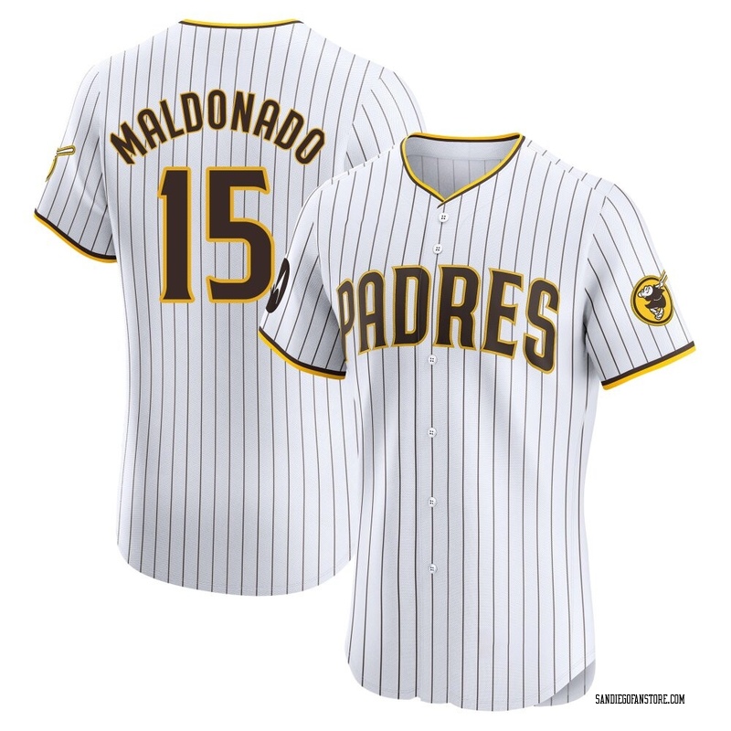 Martin Maldonado Men's San Diego Padres Home Patch Jersey - White Elite