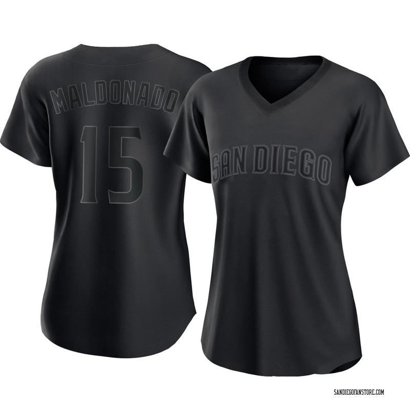 Martin Maldonado Women's San Diego Padres Pitch Fashion Jersey - Black Authentic