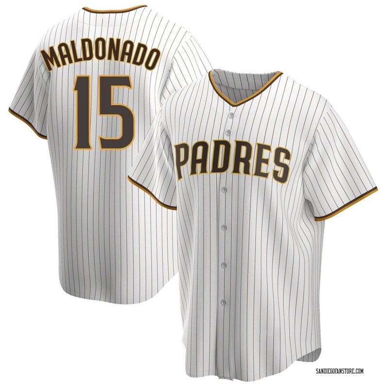 Martin Maldonado Youth San Diego Padres Home Jersey - White/Brown Replica