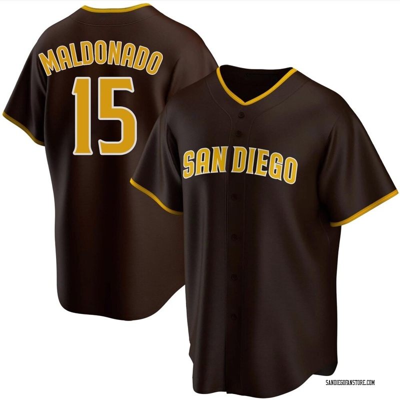 Martin Maldonado Youth San Diego Padres Road Jersey - Brown Replica