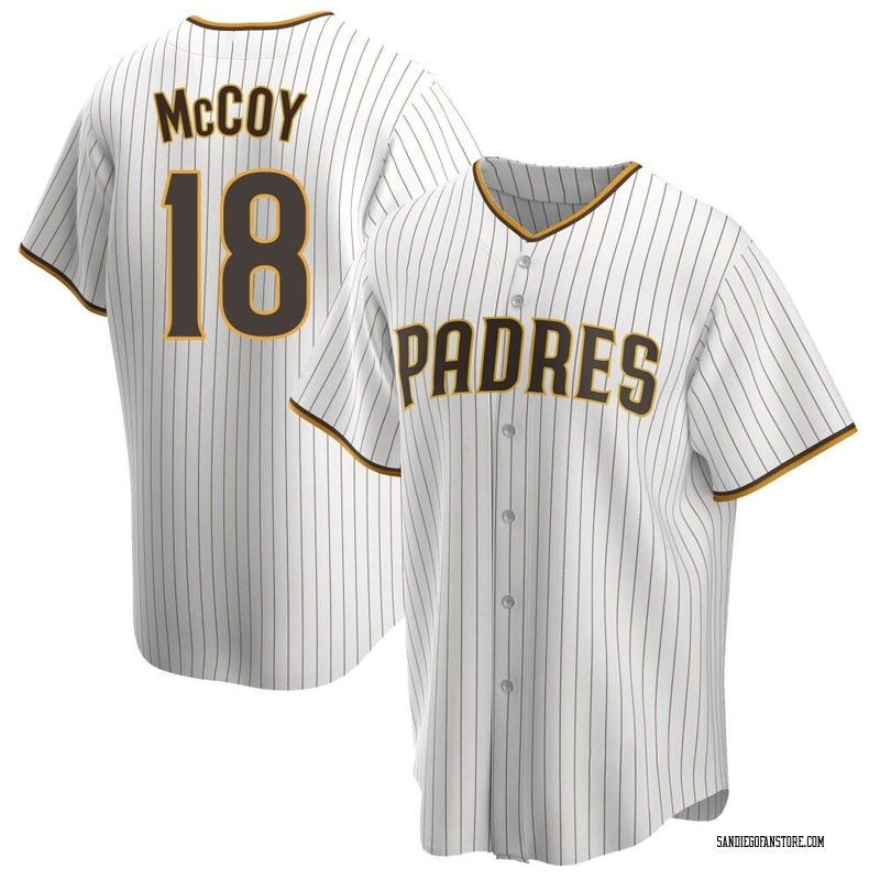 Mason McCoy Men's San Diego Padres Home Jersey - White/Brown Replica
