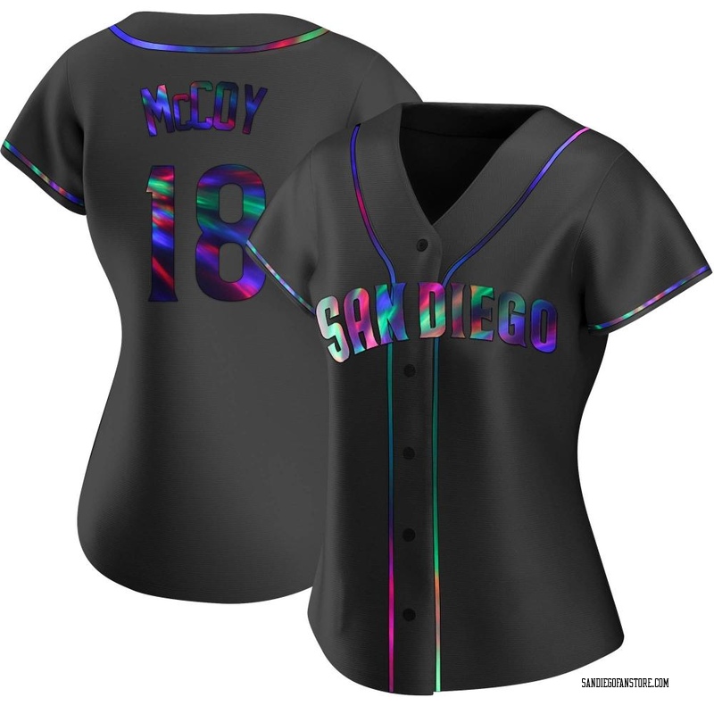 Mason McCoy Women's San Diego Padres Alternate Jersey - Black Holographic Replica