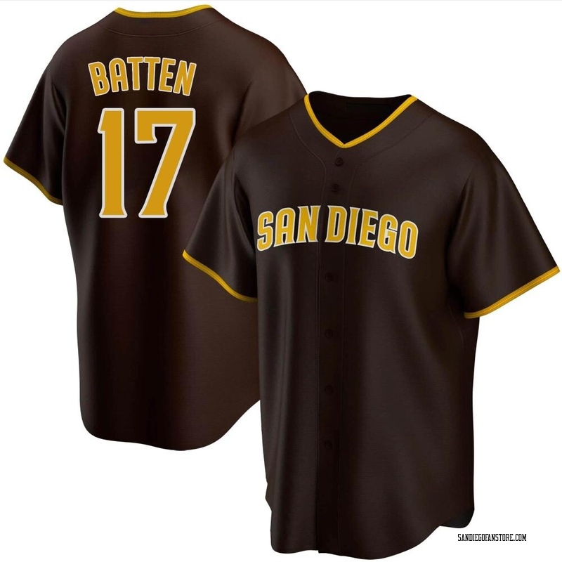 Matthew Batten Youth San Diego Padres Road Jersey - Brown Replica