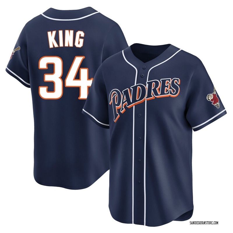Michael King Men's San Diego Padres Cooperstown Collection Jersey - Navy Limited
