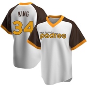Michael King Men's San Diego Padres Home Cooperstown Collection Jersey - White Replica