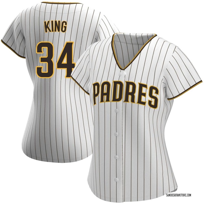 Michael King Women's San Diego Padres Home Jersey - White/Brown Replica