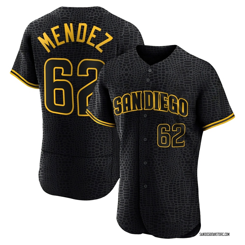 Miguel Mendez Men's San Diego Padres Snake Skin City Jersey - Black Authentic