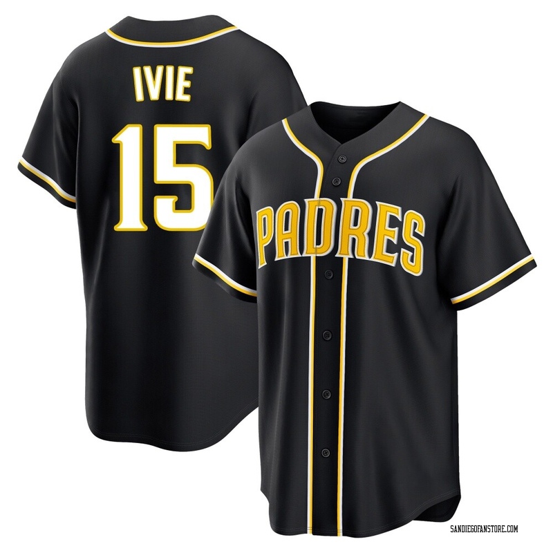 Mike Ivie Men's San Diego Padres Fashion Out Jersey - Black Replica