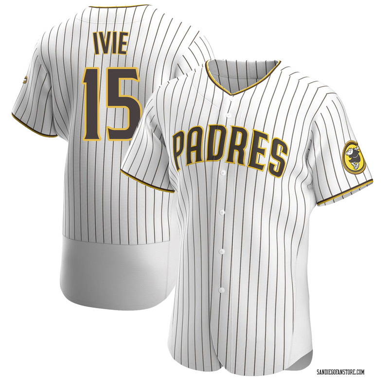 Mike Ivie Men's San Diego Padres Home Jersey - White/Brown Authentic