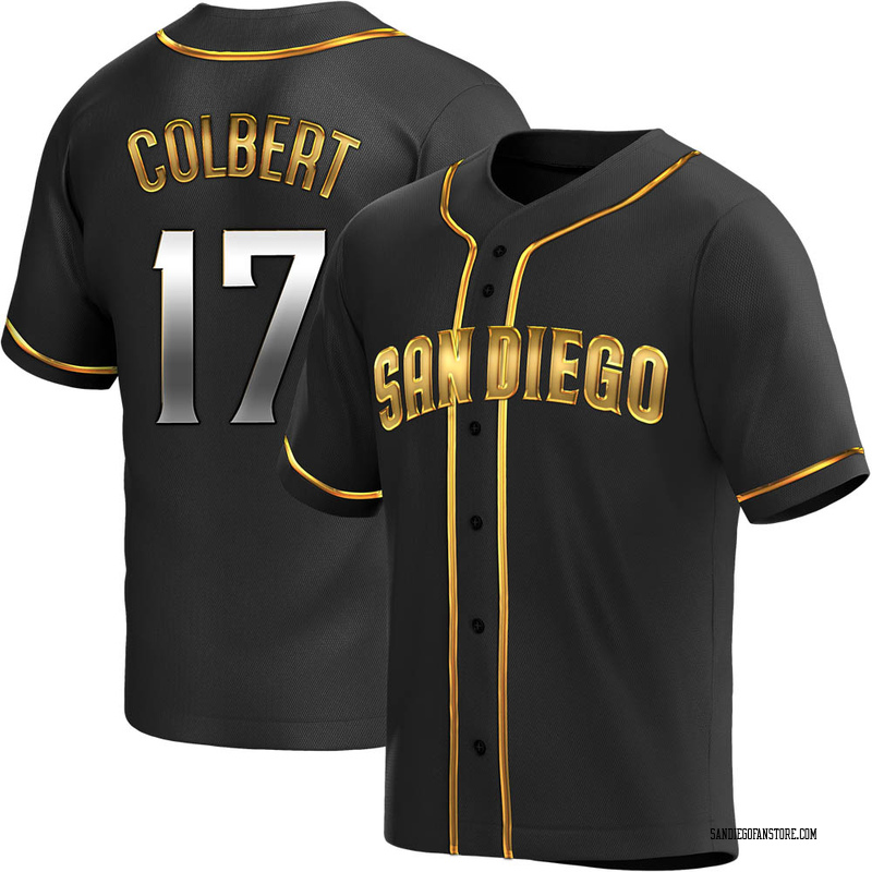Nate Colbert Youth San Diego Padres Alternate Jersey - Black Golden Replica