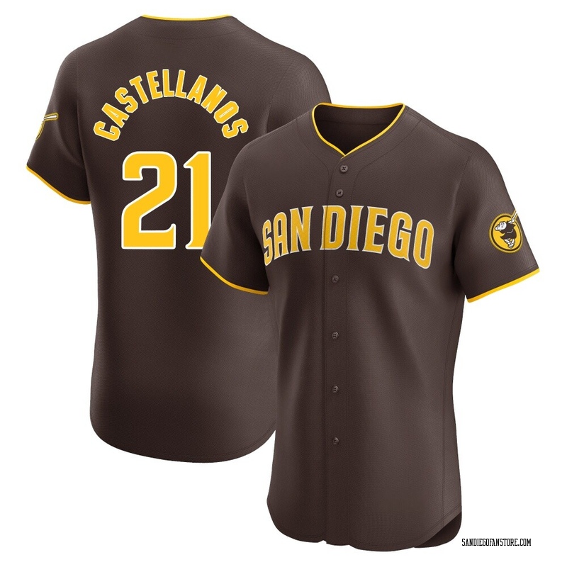 Nick Castellanos Men's San Diego Padres Road Vapor Premier Jersey - Brown Elite