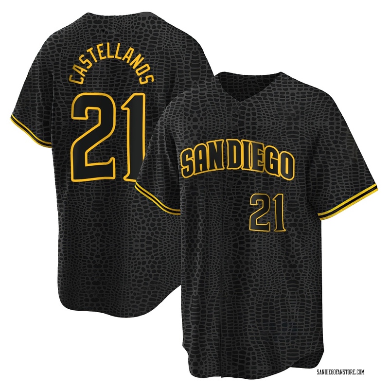 Nick Castellanos Men's San Diego Padres Snake Skin City Jersey - Black Replica