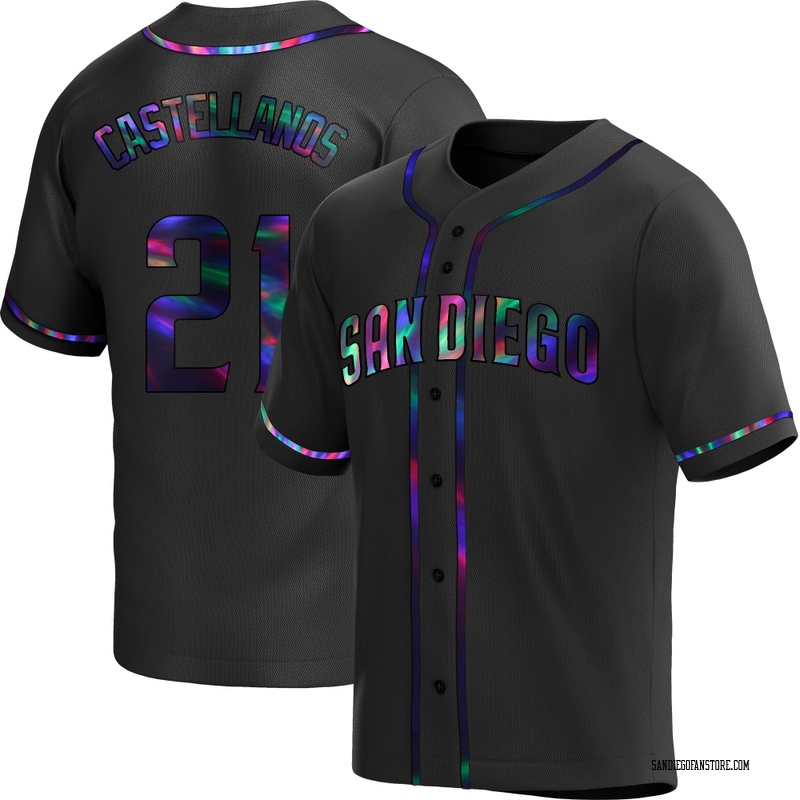 Nick Castellanos Youth San Diego Padres Alternate Jersey - Black Holographic Replica