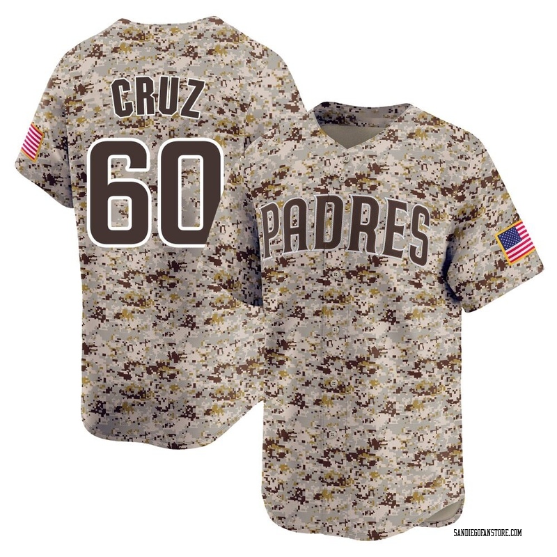Omar Cruz Men's San Diego Padres 2nd Alternate Jersey - Camo Limited