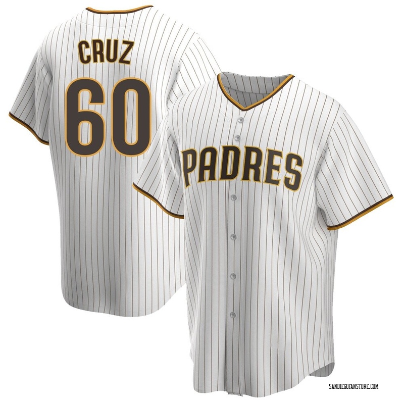 Omar Cruz Men's San Diego Padres Home Jersey - White/Brown Replica