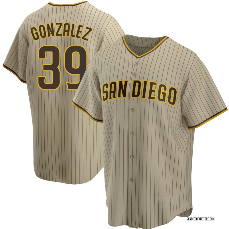 Oscar Gonzalez Men's San Diego Padres Alternate Jersey - Sand/Brown Replica