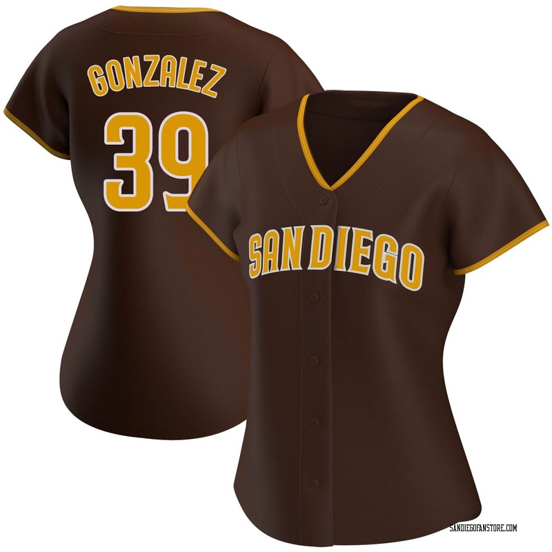 Oscar Gonzalez Women's San Diego Padres Road Jersey - Brown Authentic