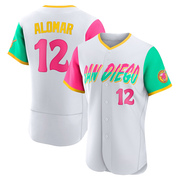 Roberto Alomar Men's San Diego Padres 2022 City Connect Jersey - White Authentic