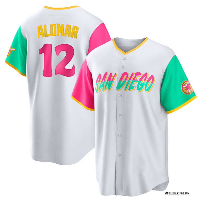 Roberto Alomar Men's San Diego Padres 2022 City Connect Jersey - White Replica