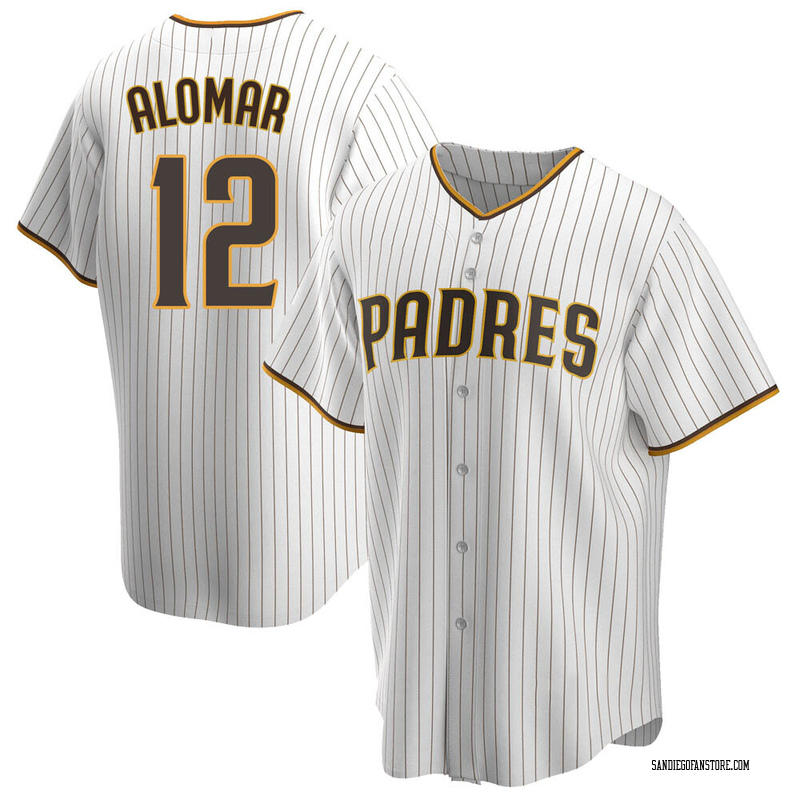 Roberto Alomar Men's San Diego Padres Home Jersey - White/Brown Replica