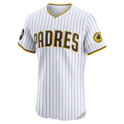Roberto Alomar Men's San Diego Padres Home Patch Jersey - White Elite
