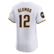 Roberto Alomar Men's San Diego Padres Home Patch Jersey - White Elite