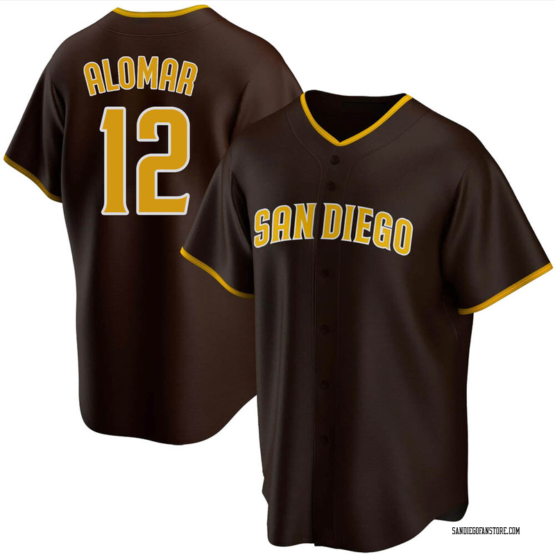 Roberto Alomar Men's San Diego Padres Road Jersey - Brown Replica