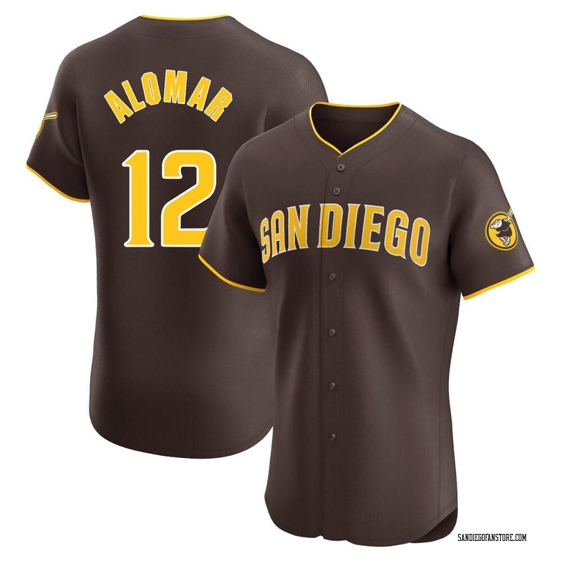 Roberto Alomar Men's San Diego Padres Road Vapor Premier Jersey - Brown Elite