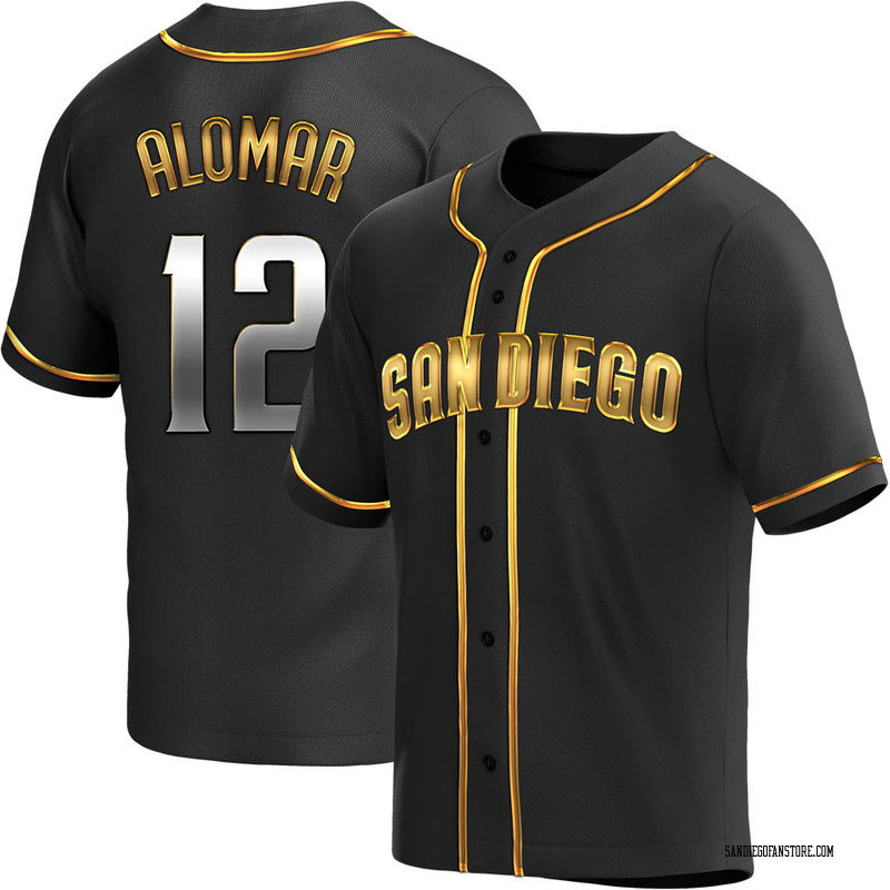 Roberto Alomar Youth San Diego Padres Alternate Jersey - Black Golden Replica