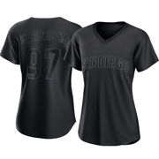 Ron Marinaccio Women's San Diego Padres Pitch Fashion Jersey - Black Replica
