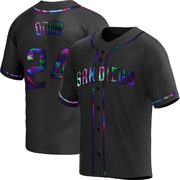 Rougned Odor Men's San Diego Padres Alternate Jersey - Black Holographic Replica