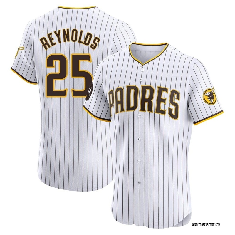 Sean Reynolds Men's San Diego Padres Home Patch Jersey - White Elite