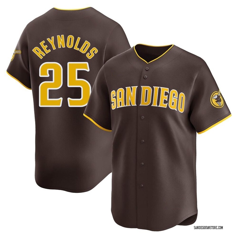 Sean Reynolds Youth San Diego Padres Away Jersey - Brown Limited