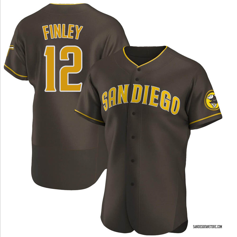 Steve Finley Men's San Diego Padres Road Jersey - Brown Authentic